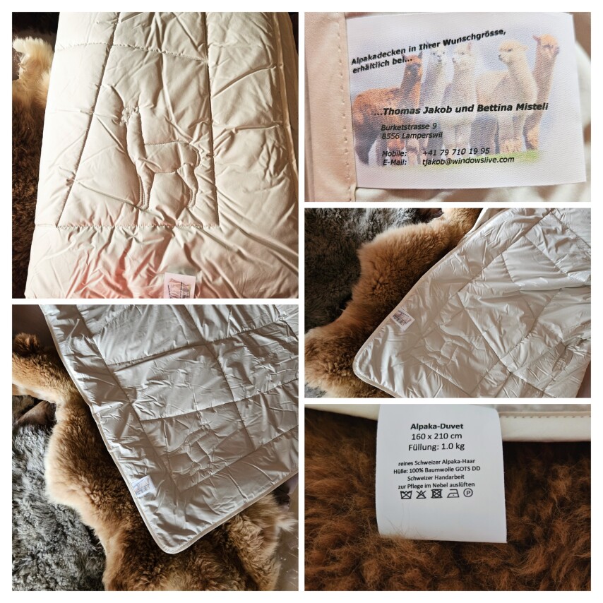 Alpakaduvets und Kissen